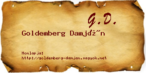 Goldemberg Damján névjegykártya